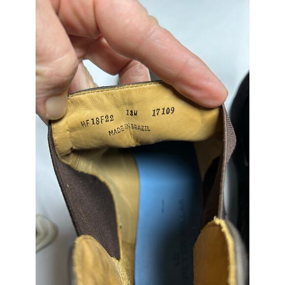 Peter Millar Mens Boots Brown Suede Chelsea Ankle Boots Size 13 MADE IN BRAZIL main image 3